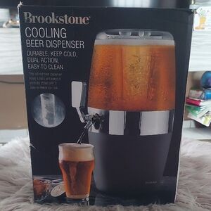 Brookstone Black and Silver Cooling Beer Dispenser